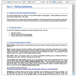 Google Quality Rater Handbook